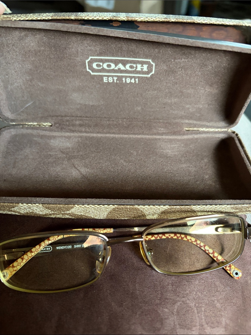 Coach Glasses with  Case (lens will need to be replaced)